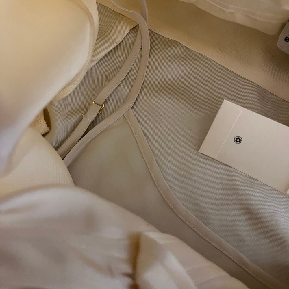 Tory Burch Silk Bow Long Sleeve Blouse French Cream Size 4 - Picture 6 of 10